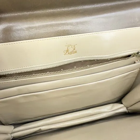 Vintage 1950s Dafar Brown Leather Handbag Purse - Picture 8 of 15